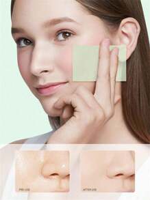 100 Sheets Portable Boxed Double Sided Oil-Absorbing Papers Extracts Paper For Oily Skin, Cosmetic Tool, Oil Absorbing Tissues With Easy Easy Take Out - Multicolor - View 1