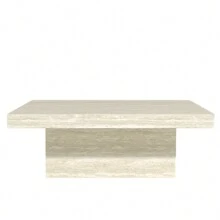 Galano Carmelo 35.4 In. Square Wood Top Coffee Table, Modern Coffee Table For Living Room  (12.2" H X 35.4" W X 35.4" D) - Sồi nhạt - Xem 2