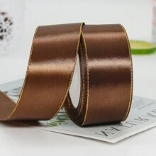 1 Stück 4 cm goldener Satin-Schleifenband, farbiges Schleifenband, Seidenband für Hochzeitstorte Dekoration, Stuhlrückenlehne, Geschenkverpackung, DIY - Verschiedenfarbig - Übersicht 19