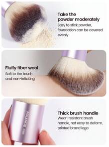 MAANGE 8Pcs Professional Facial Makeup Brush Set With Powder Brush Foundation Brush Concealer Brush Shadow Brush Eyeshadow Brush Concealer Brush Retractable Blush Brush,Makeup Tools With Soft Fiber For Easy To Carrying,Brush For Travel,Gift For Women&Girl - 粉色 - 查看 8