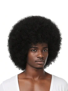 非洲卷发假发 合成假发 适用于黑色假发 温度纤维 - 黑色 - 查看 2