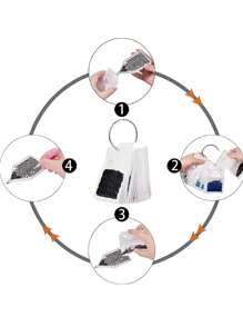 50pcs Self-Sealing Bags And 1pc Metal Round Ring DIY Diamond Painting Accessories, Colored Plastic Thin Film Self-Seal Bags For 5D DIY Artificial Diamond Painting Tools, Self-Adhesive Bags For Mosaic Cross Stitch Small Accessories, Beads Stringing Diamond Glue Stone Storage Seal Bags, Reusable Aluminum Foil Pouches For Crafts