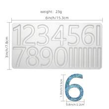 DIY Rzymskie/Arabskie Cyfry Tarcza Zegara Silikonowa Forma Do Odlewu Żywicy Kryształowej - Biały - Zobacz 4