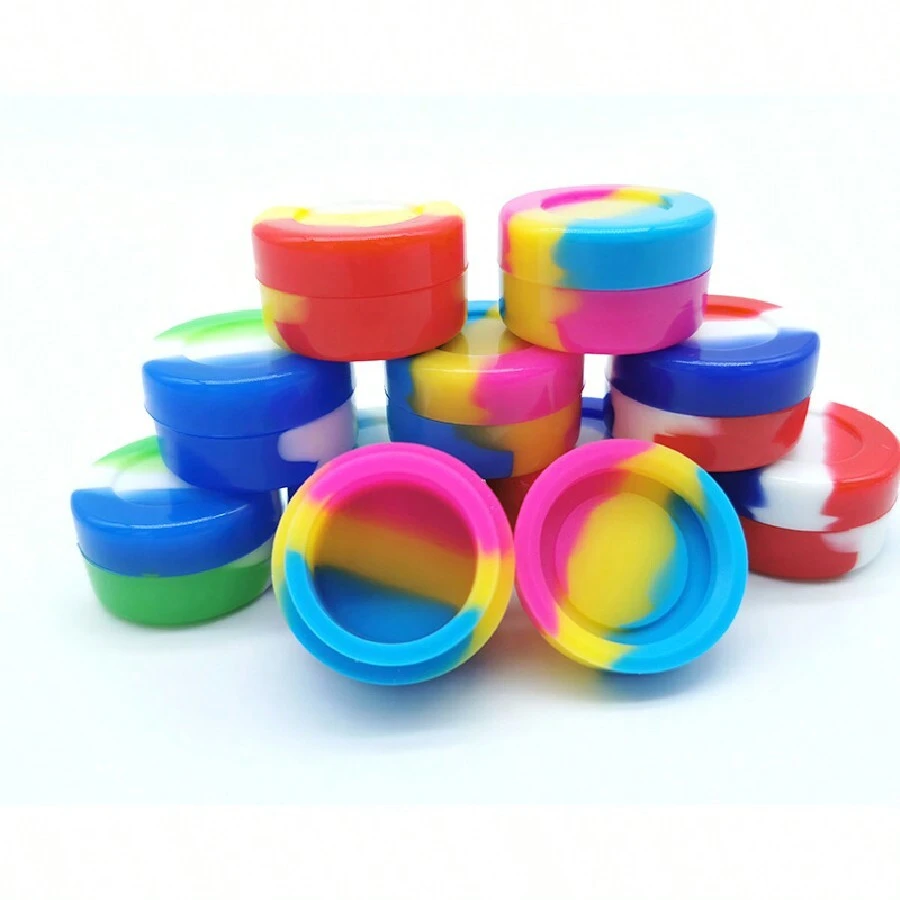 1/2/5pcs, 5ml Silicone Pill Box, Random Color Silicone Case, Portable Silicone Cream/Ointment Box - Multicolor Random - View 1