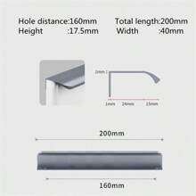 1 Stück Aluminium-Legierung unsichtbare Möbelgriffe seitliche Montage ohne Bohren für Kleiderschrank Schrank Schubladen Knöpfe Möbelbeschlag