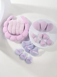 Set da 18 fasce per capelli attorcigliate, adatte per il lavaggio del viso, la pulizia del viso, l'applicazione del trucco, la rimozione del trucco, i viaggi, adatte per tutti i tipi di pelle, regali, viaggi, articoli economici, elementi essenziali per i viaggi - Multicolore - Visualizzare 8
