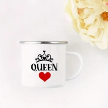 1 pièce Tasse de 11oz, tasse à lait, tasse à café avec l'impression "Monsieur/Madame toujours correctement". Spécialement préparée pour les couples, cadeau de la Saint-Valentin, cadeau de Noël, convient pour le bureau, le fitness, les loisirs à la maison - Multicolore - Voir 10