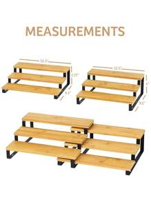 3-Tier Expandable Storage Rack, Adjustable Kitchen Cabinet Organizer, Countertop Shelving Unit For Kitchen And Bathroom Space Saving - Multicolor - View 2