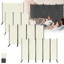 Froadp Privacy Screen And Screen For Indoor Use And Balconies, UV Protection, Wind Protection, Sun Protection, Partition Wall Without Drilling, With Cable Ties, Nails And Base - Beige - View 1