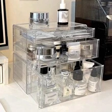Lipstick Storage Box Acrylic Drawer Type Multi-Layer Eyeshadow Palette Lip Gloss Organizer Cosmetic Desk Organizer,For Holiday Beach, Bathroom Collection, Bedroom Collection, Large Capacity