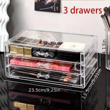 Lipstick Storage Box Acrylic Drawer Type Multi-Layer Eyeshadow Palette Lip Gloss Organizer Cosmetic Desk Organizer,For Holiday Beach, Bathroom Collection, Bedroom Collection, Large Capacity