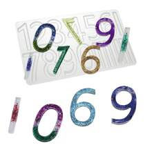 DIY Rzymskie/Arabskie Cyfry Tarcza Zegara Silikonowa Forma Do Odlewu Żywicy Kryształowej - Biały - Zobacz 9