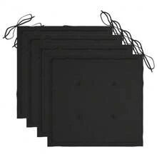 VidaXL Garden Dining Chairs 3 Pcs With Cushions Solid Acacia Wood - 黑色 - 查看 5