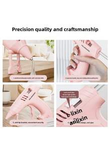 Una pistola de pegamento eléctrica muy conveniente y que no necesita enchufarse, pistola de pegamento inalámbrica con carga USB, con 10 barras de pegamento, adecuada para manualidades DIY, reparación de arte y hogar