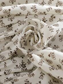 Robe élégante sans manches à fleurs dispersées pour jeune fille, printemps/été