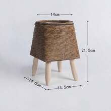 1 件乡村风藤花盆架，创意多肉植物储物容器，带支架的装饰花盆，花瓶家居装饰，篮子礼物，多肉植物收纳盒，花盆架（纸箱包装）