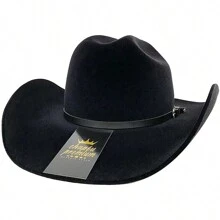 Country Hat For Men And Women, American Country Unisex, Traditional Band, Rodeo Party, Cowboy Show - 黑色 - 查看 1