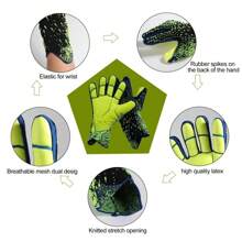 2025 Newest 1Pair Goalkeeper Goalie Soccer Gloves Adult Goal Keeper Field Player Glove Embossed Anti-Slip Latex Palm Soft (Size 6-10),Spring Outdoor Sports, Valentine's Gift