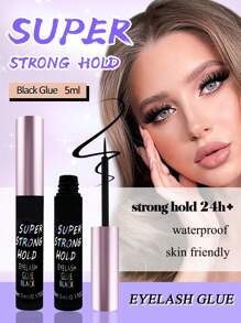 1支5毫升（0.17盎司）黑色睫毛胶，超强粘合剂，24小时持久，防水，不含乳胶，最佳睫毛胶，适用于睫毛嫁接，5毫升（0.17盎司），完美拉长并增强您的睫毛。 - 黑色 - 查看 3