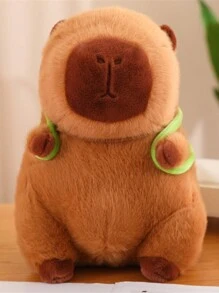 Cuddly Capybara Duo Set - Adorable 25cm Plush Animals With Turtle Backpack And Strawberry Hat, Perfect Playful Companions For Home Decor And Collectibles Enthusiasts - Combination Packages - View 4