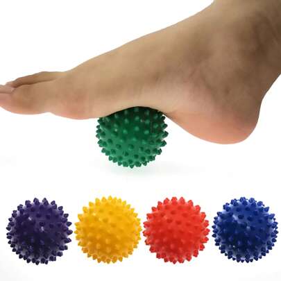 PVC Material Massage Ball With Spikes, Targeting Trigger Points During Sports And Fitness, Relieves Hand/Foot Pain, Plantar Fasciitis, Hedgehog Ball