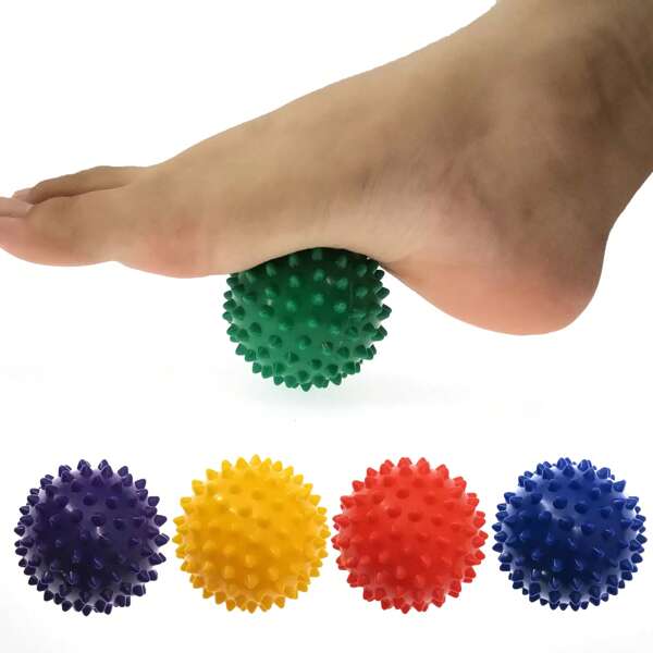 PVC Stachelball Massageball Triggerpunkt Sport Fitness Schmerzen an Hand und Fuß Linderung Fußsohle Entlastung Igelbälle