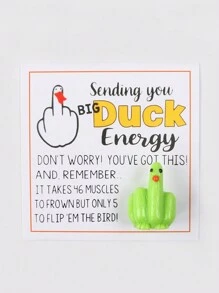 1pc Mini Middle Finger Duck Card Gift Christmas Halloween Decoration Handmade Gift Bag For Loved Ones And Friends