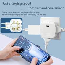 EU AC Outlets Wall Outlet Extender Adapte,180 Degree Rotating 3 Way EU Plug Foldable Power WallPlug Adapter, 2-Prong Plug Adapter For Home And Travel- 1/2 Packs White - EU C Type Plug(220-240V) - View 4