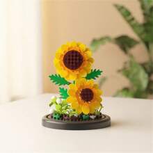 Eine Vielzahl von ABS Desktop Blumen Dekorationen Modell Bausätze, DIY Topfpflanzen, Geschenke für Freunde, Bildungsbausteine. Geschenke zum Schulbeginn, Eltern-Kind-Interaktion, Bürozeit. Geeignet für Tisch-, Raum- und Fensterbankdekoration, etc. Halloween/Weihnachten, stressabbauendes Spielzeug