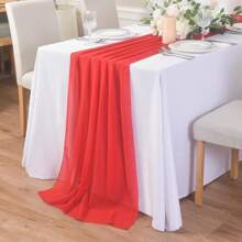 1 pieza Mantel de gasa transparente, mantel vaporoso, mantel romántico para decoración de mesa de boda
