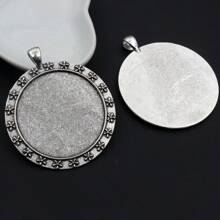 5pcs Fits 40mm Cabochons Pendant Blank Base Setting Bezel Trays For DIY Jewelry Making Accessories Findings - Pendant Cabochon Base - View 18