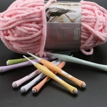 8 件套舒适握把钩针套装，符合人体工程学的硅胶手柄，用于针织、缝纫和手工制作的 Abs 钩针，适用于毛衣、围巾 DIY、毛衣纱线编织工具单头钩，完美的编织工具，精美的礼物。 - 彩色 - 查看 3