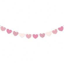 Heart-Shaped Love Fish Tail Garland For Valentine's Day, Wedding, Party Decoration - Pink - View 6