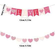 Heart-Shaped Love Fish Tail Garland For Valentine's Day, Wedding, Party Decoration - Pink - View 7