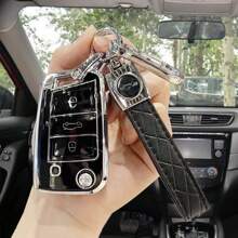 带汽车标志的绳子 + 汽车钥匙壳套适用于 Sagitar、Octavia、Kodiaq、Karoq、Ateca、Leon、Polo、Golf 7 MK7、Tiguan、Passat - 均碼 - 查看 12