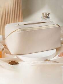 1 件个性化化妆包，定制生日花朵和文字，女士便携式防水 PU 化妆包，大容量多功能旅行袋，高品质防水收纳袋，适合伴娘、派对、生日、节日、纪念礼物 - 多色 - 查看 12