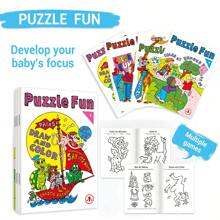1 Set Of 4 English Language Children's Brain Teaser Game Books, Different Books To Improve Kids' Memory And Hands-On Ability, Perfect As Christmas, Thanksgiving, New Year Gifts For Fun And Game Play - Multicolor - View 8