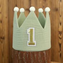 1 Peça Coroa de Aniversário com Estampa de Número, Feita à Mão em Estilo Boho, Para Decoração de Festa de Aniversário, Acessórios de Fotografia, Acessório de Cabelo para Festa