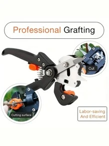 1 Pair Garden Shears, Gardening Tool, Grafting Pruner, Pruning Scissor, Professional Trimming Tool And Grafting Pruner, For Trimming Your Garden - Ideal For Fruit Tree Pruning And Grafting Training