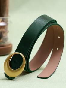 High-End Fashion Urban Lady Gold Plated Burgundy Leather Belt, Versatile For Various Occasions: Casual, Elegant, Business, Party, Vintage, Sexy, Cute, Aristocratic Summer, School Fall, Autumn, Halloween