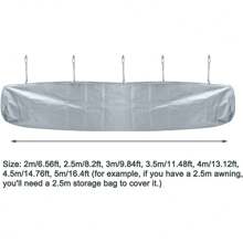 Refugio para Patio, Cubierta de Repuesto Impermeable para toldo para Patio, Cubierta de Techo para toldo de Patio, Cubierta de Repuesto Oxford Resistente para Muebles de Patio (Gris, Tamaño: 2,5 m)