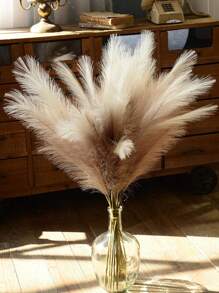 قطعة واحدة من نبات البامباس الاصطناعي بطول 3.62 قدم، ثلاثي القطع، ناعم وفاخر، سيقان زهور اصطناعية طويلة، نبات اصطناعي فاخر، ديكور نبات البامباس الاصطناعي المناسب لملء المزهريات، المنزل، المزرعة، الزفاف، الحفلات، الخريف، غرفة المعيشة، طاولة الحصاد، عيد الهالوين، ، شجرة عيد الميلاد/إكليل، عيد الحب، هدايا، ديكور الخريف - بني غامق - مشاهدة 6