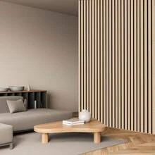 Herrselsam 2x paneles acústicos de madera 120x60cm paneles de pared hechos de chapa de madera y fieltro, paneles de madera de roble, paneles de pared de madera para decoración de paredes interiores de estudio y hogar - cobertura de área grande