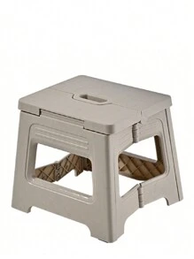 1pc Foldable Plastic Collapsible Stool, Adjustable Retractable Portable Outdoor Fishing Chair, Household Plastic Small Bench