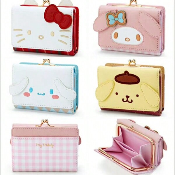 New Multifunctional Folding Short Wallet Animal PU Leather Coin Clip Mini Cartoon Cute Birthday Gift,Boho Vibes