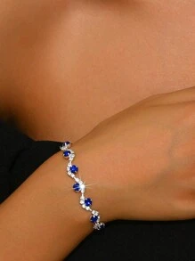 1 pieza Precioso brazalete de mujer con cristal y brillantes