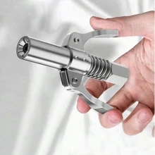 1 pezzo Accoppiatore bloccabile ad alta pressione per pistola per grasso, pompa manuale per olio/grasso, ugello per pistola per grasso con doppia maniglia, accessori per l'automotive
