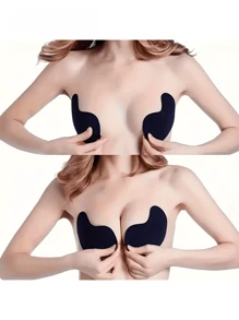 2 paia di Reggiseni adesivi invisibili senza spalline, aderenti, push-up, riutilizzabili, con copertura per i capezzoli, adatti per abiti da donna