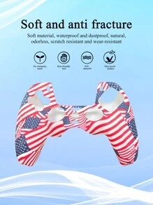 1set PS5 Controller Cover + 6pcs Joystick Caps, Water Transfer Designed, Anti-Slip, Anti-Scratch, Sweat-Proof, Enhanced Grip, Bottom Large Opening For Charging Base Charging
