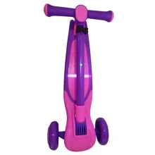 Patinete Infantil dobrável com Led 3 rodas até 50Kg Dream Light Rosa